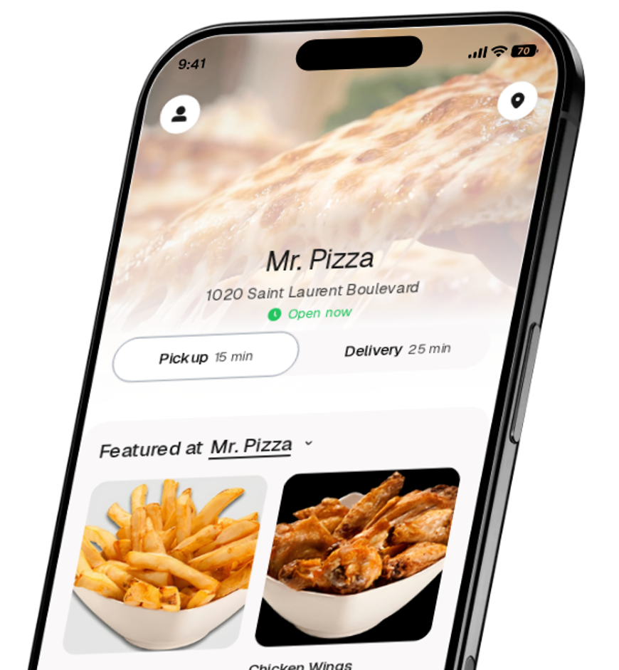 Mr. Pizza app preview