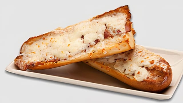 Garlic Bread With Bacon & Cheese.